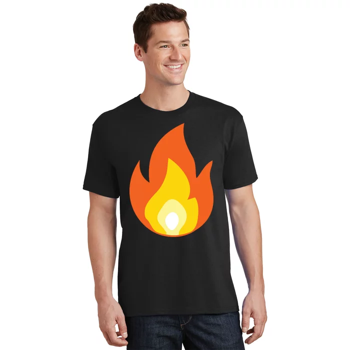 Lit Fire Flame Hot Burning Beach T-Shirt