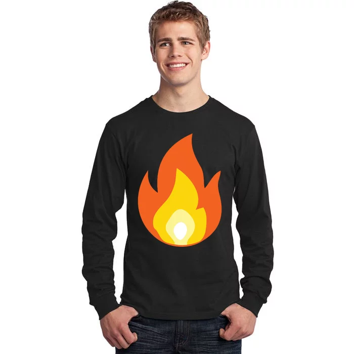 Lit Fire Flame Hot Burning Beach Tall Long Sleeve T-Shirt