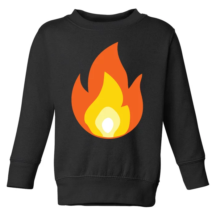 Lit Fire Flame Hot Burning Beach Toddler Sweatshirt