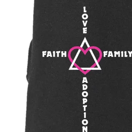 Love Faith Family Adoption Family Children Adoption Day Doggie 3-End Fleece Hoodie