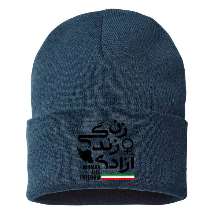 life freedom for Free Iran Sustainable Knit Beanie