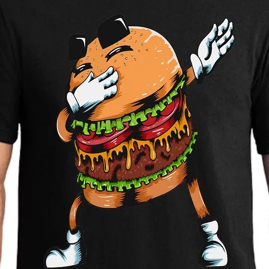 Lovers Fast Food Hamburger Dabbing Burger Pajama Set