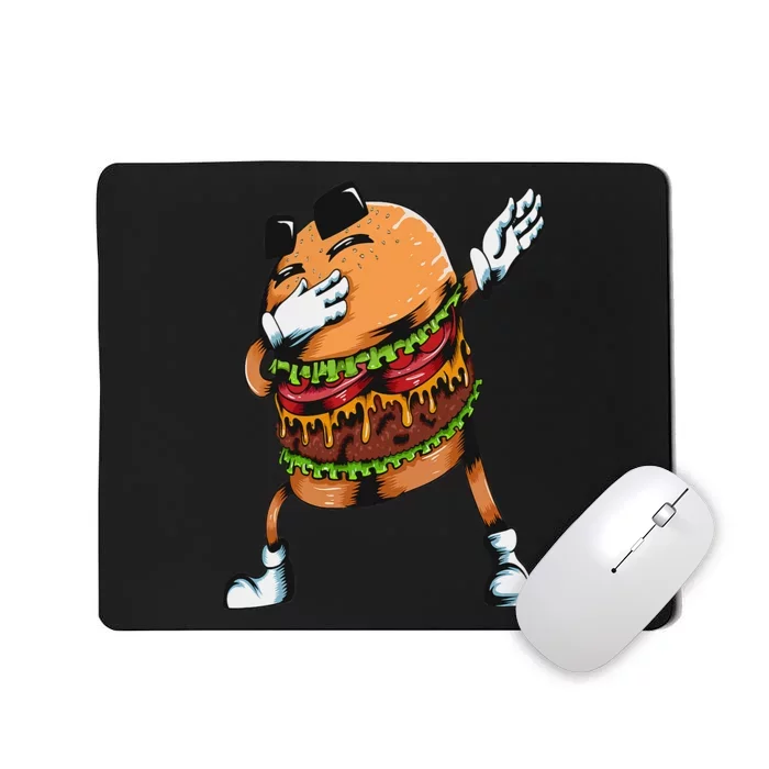 Lovers Fast Food Hamburger Dabbing Burger Mousepad