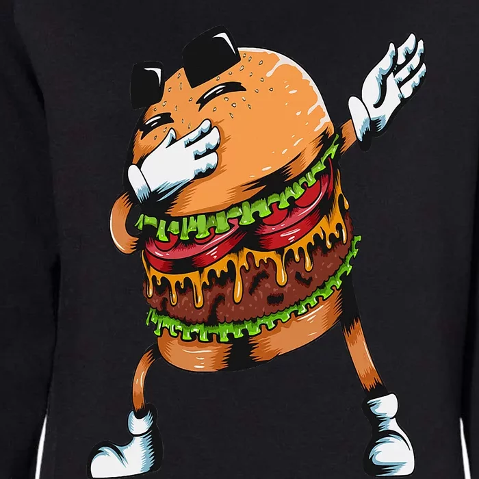 Lovers Fast Food Hamburger Dabbing Burger Womens California Wash Sweatshirt