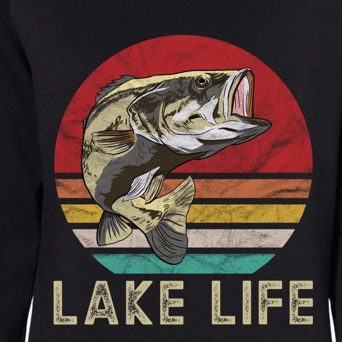 Lake Fishing Funny Gift Bass Fish Is Life Gift Womens California Wash Sweatshirt