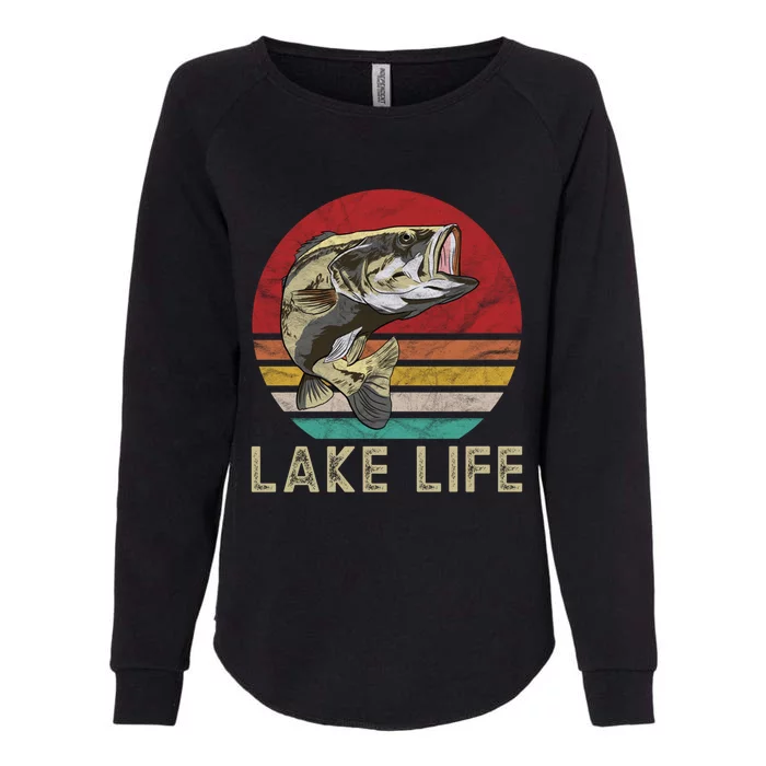 Lake Fishing Funny Gift Bass Fish Is Life Gift Womens California Wash Sweatshirt