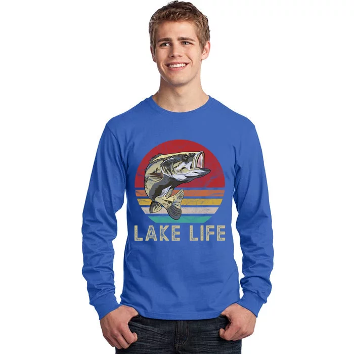 Lake Fishing Funny Gift Bass Fish Is Life Gift Tall Long Sleeve T-Shirt