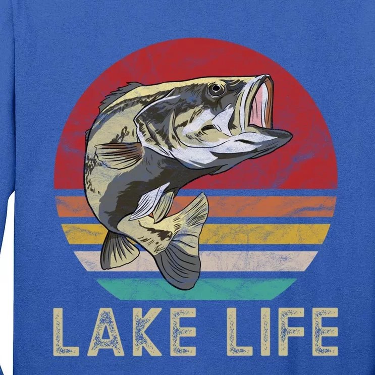 Lake Fishing Funny Gift Bass Fish Is Life Gift Tall Long Sleeve T-Shirt