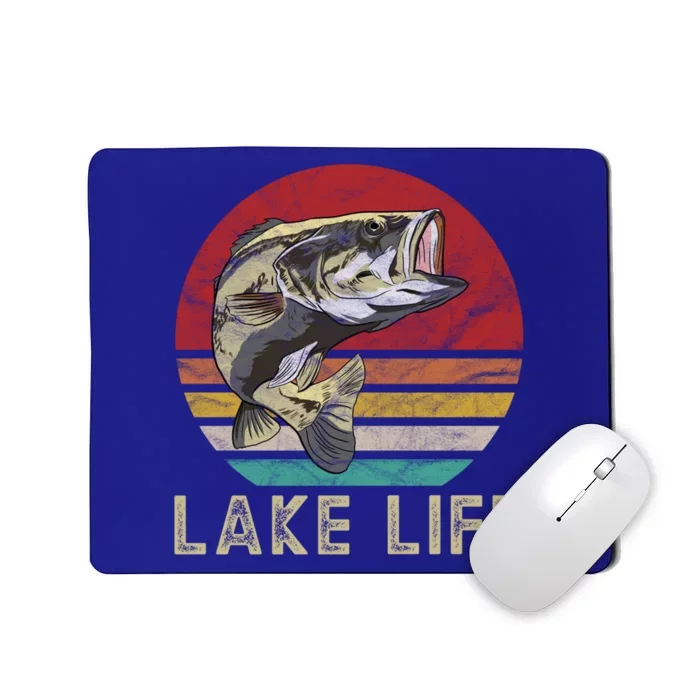 Lake Fishing Funny Gift Bass Fish Is Life Gift Mousepad