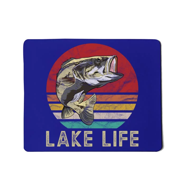 Lake Fishing Funny Gift Bass Fish Is Life Gift Mousepad