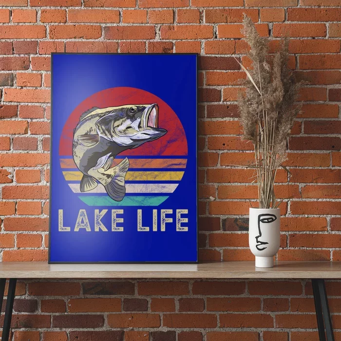 Lake Fishing Funny Gift Bass Fish Is Life Gift Poster