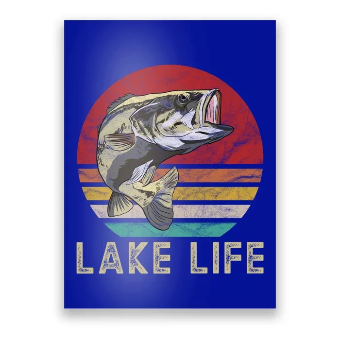 Lake Fishing Funny Gift Bass Fish Is Life Gift Poster