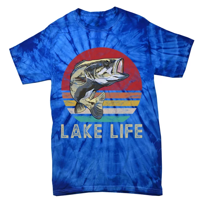 Lake Fishing Funny Gift Bass Fish Is Life Gift Tie-Dye T-Shirt