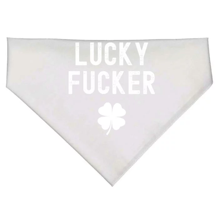 Lucky Fucker Funny St Patricks Day USA-Made Doggie Bandana