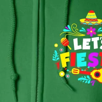 Let's Fiesta Funny Cinco De Mayo Full Zip Hoodie