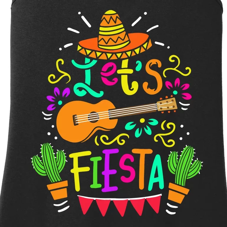 Let's Fiesta Funny Cinco De Mayo Ladies Essential Tank