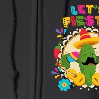 Let's Fiesta Funny Cinco De Mayo Full Zip Hoodie