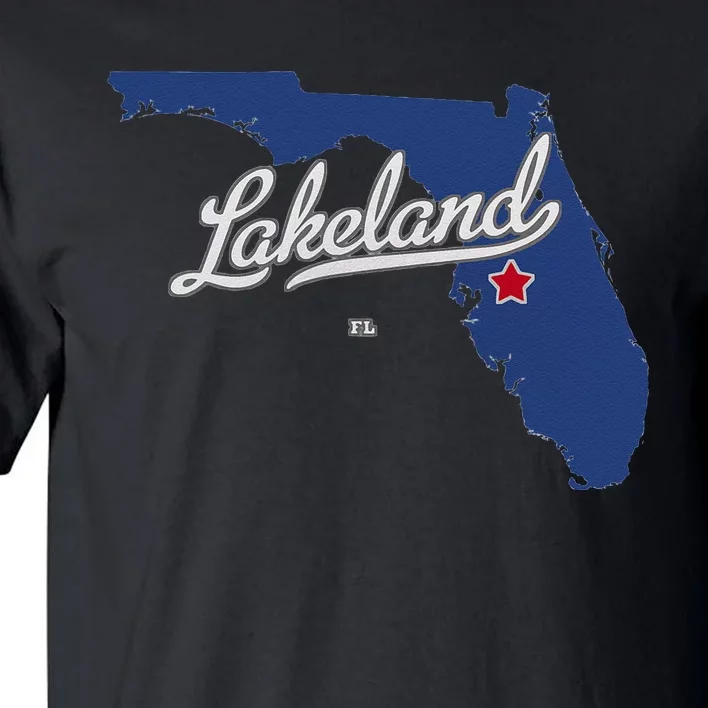 Lakeland Florida FL Map Tall T-Shirt