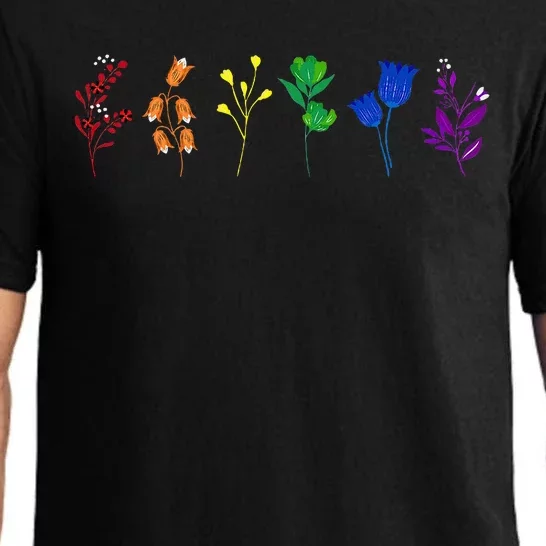 LGBTQ Flowers Floral LGBTQIA+ Pride Month Wildflower Gift Pajama Set