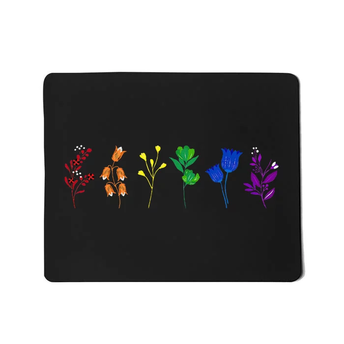 LGBTQ Flowers Floral LGBTQIA+ Pride Month Wildflower Gift Mousepad