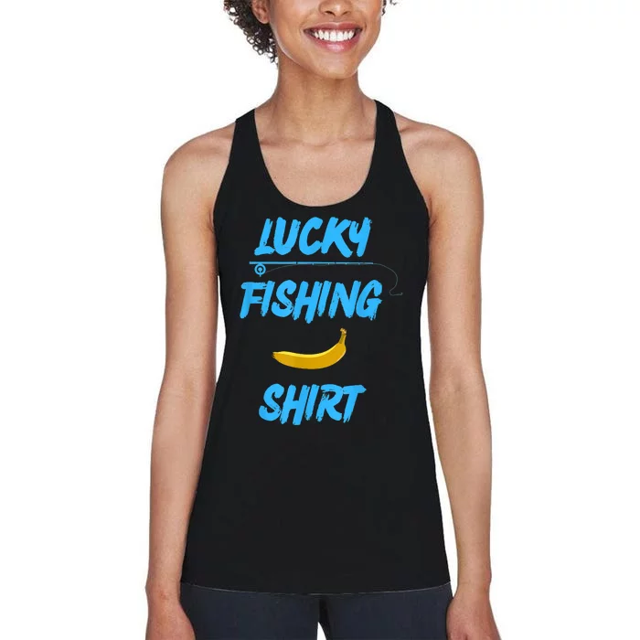 LUCKY FISHING Funny Banana Humor Women's Racerback Tank