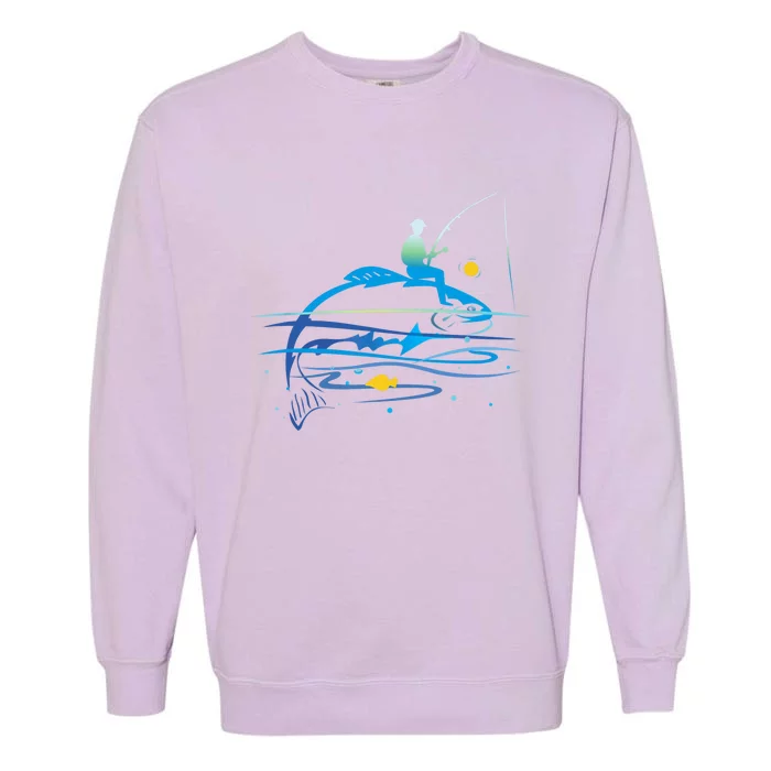 Leisure Fishing Funny Fishing Saying Garment-Dyed Sweatshirt