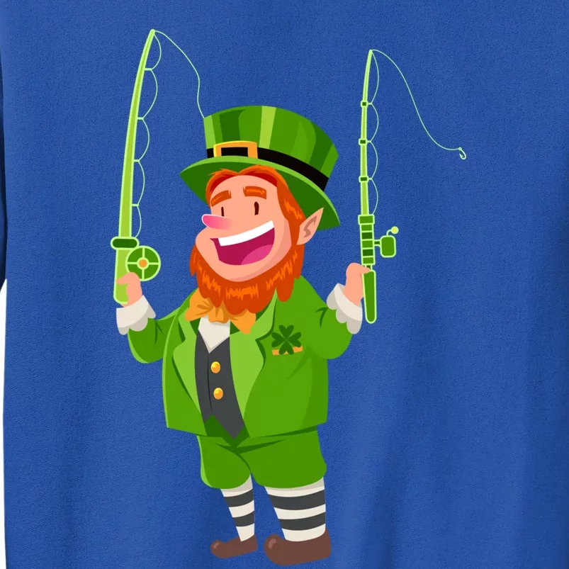 Leprechaun Fishing Funny St Patricks Day Gift Tall Sweatshirt