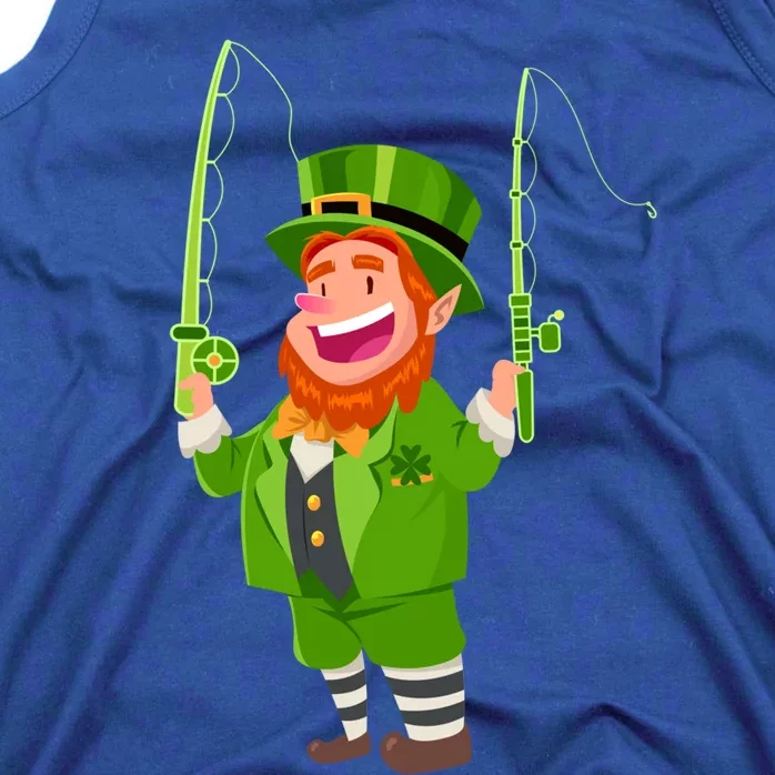 Leprechaun Fishing Funny St Patricks Day Gift Tank Top