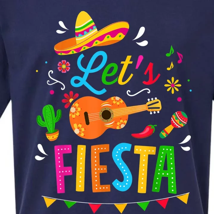 Let's Fiesta For Funny Cinco De Mayo Costume Party Sueded Cloud Jersey T-Shirt