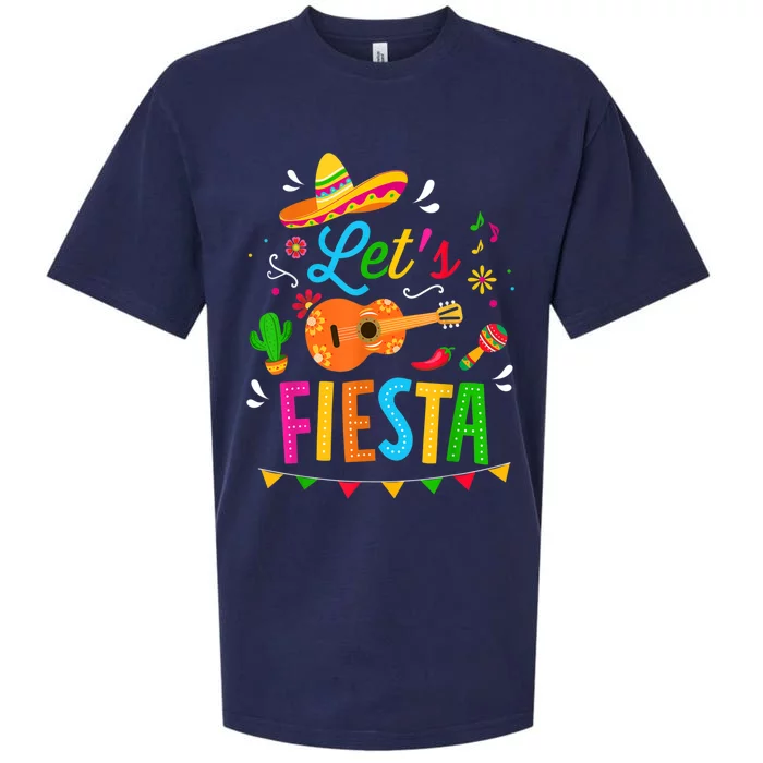 Let's Fiesta For Funny Cinco De Mayo Costume Party Sueded Cloud Jersey T-Shirt