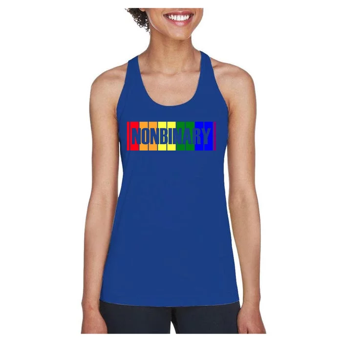 Lgbt Funny Gay Lesbian Bisexual Pride Nonbinary Great Gift Women's Racerback Tank