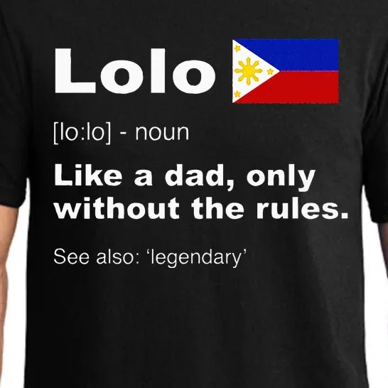 Lolo Filipino Grandpa Definition Funny Fathers Day Pajama Set