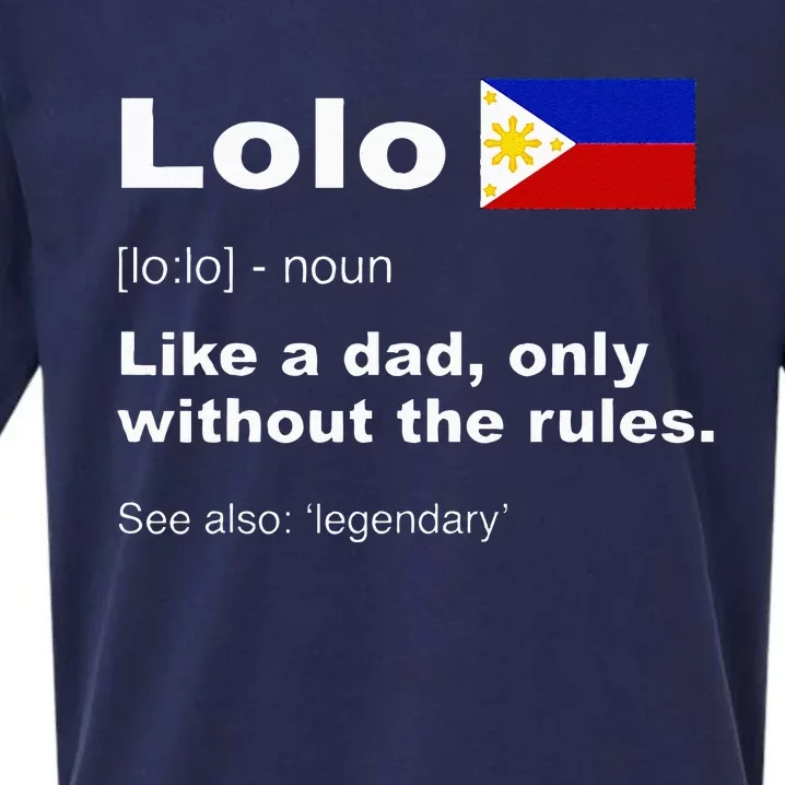 Lolo Filipino Grandpa Definition Funny Fathers Day Sueded Cloud Jersey T-Shirt