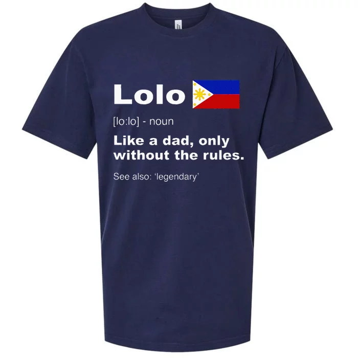 Lolo Filipino Grandpa Definition Funny Fathers Day Sueded Cloud Jersey T-Shirt