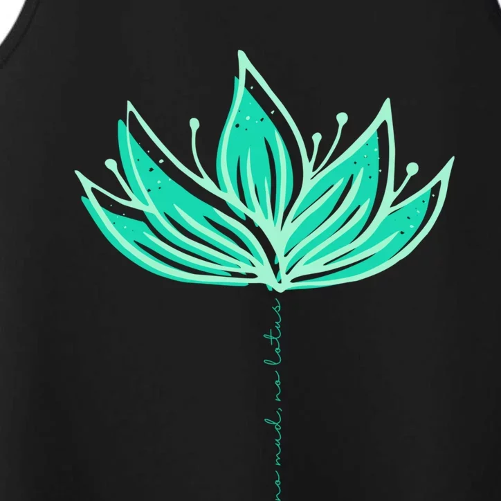 Lotus Flower Green Yoga Meditation No Mud No Lotus Zen Gift Performance Tank