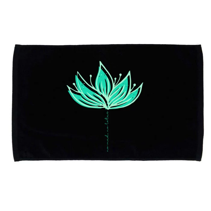 Lotus Flower Green Yoga Meditation No Mud No Lotus Zen Gift Microfiber Hand Towel