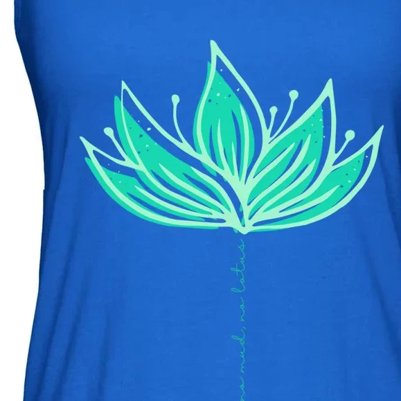 Lotus Flower Green Yoga Meditation No Mud No Lotus Zen Gift Ladies Essential Flowy Tank