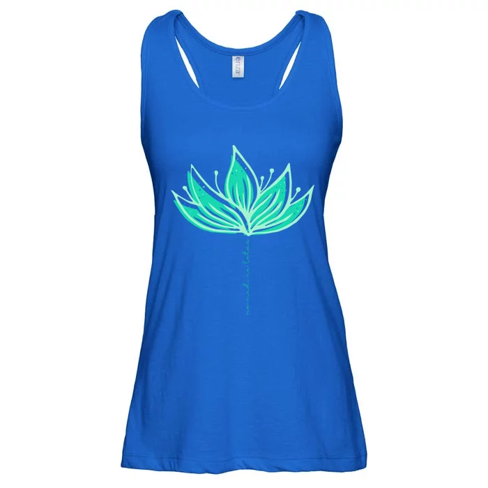 Lotus Flower Green Yoga Meditation No Mud No Lotus Zen Gift Ladies Essential Flowy Tank