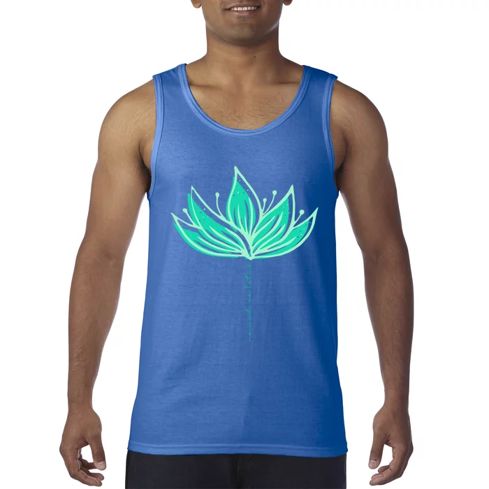 Lotus Flower Green Yoga Meditation No Mud No Lotus Zen Gift Tank Top