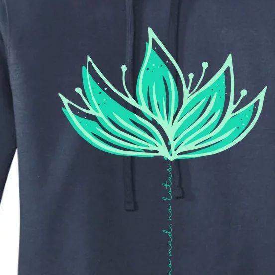 Lotus Flower Green Yoga Meditation No Mud No Lotus Zen Gift Women's Pullover Hoodie