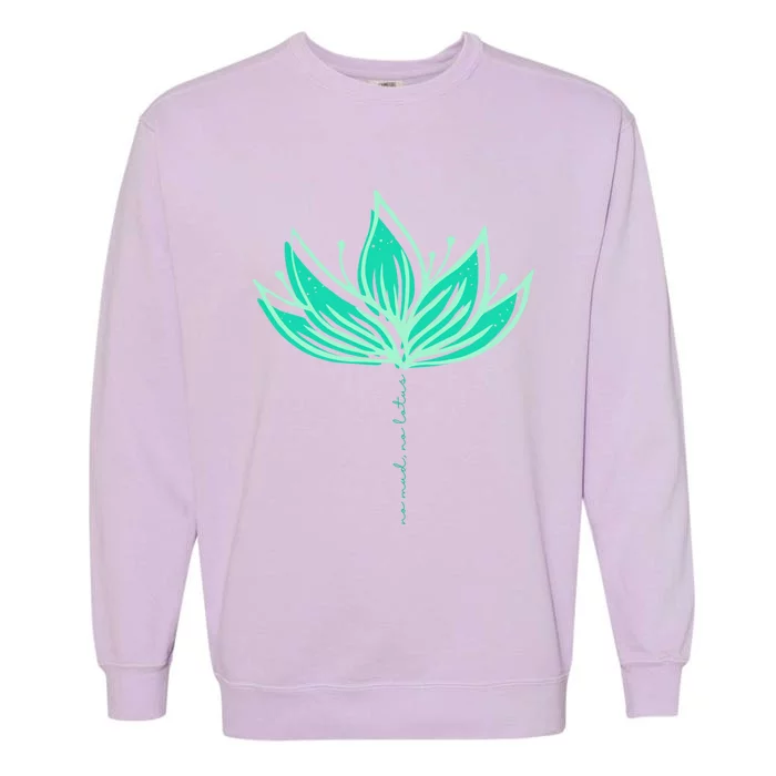 Lotus Flower Green Yoga Meditation No Mud No Lotus Zen Gift Garment-Dyed Sweatshirt