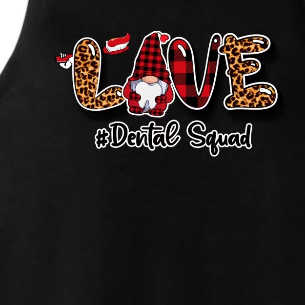 Love Funny Gnome Dental Squad Dentist Valentine's Day Dental Gift Ladies Tri-Blend Wicking Tank