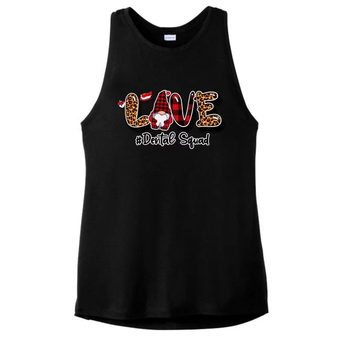 Love Funny Gnome Dental Squad Dentist Valentine's Day Dental Gift Ladies Tri-Blend Wicking Tank