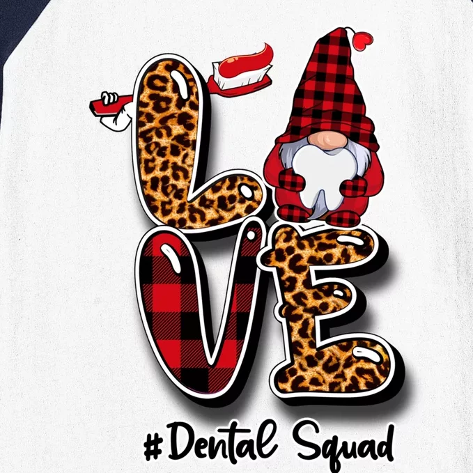 Love Funny Gnome Dental Squad Dentist Valentine's Day Dental Gift Baseball Sleeve Shirt