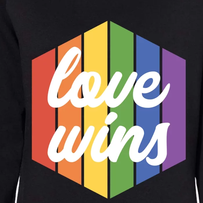 Lgbt Funny Gift Love Wins Lgbt Pride Month Lgbt Awareness Cool Gift Womens California Wash Sweatshirt