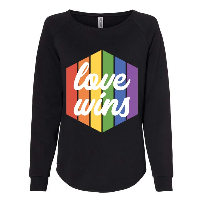 Lgbt Funny Gift Love Wins Lgbt Pride Month Lgbt Awareness Cool Gift Womens California Wash Sweatshirt