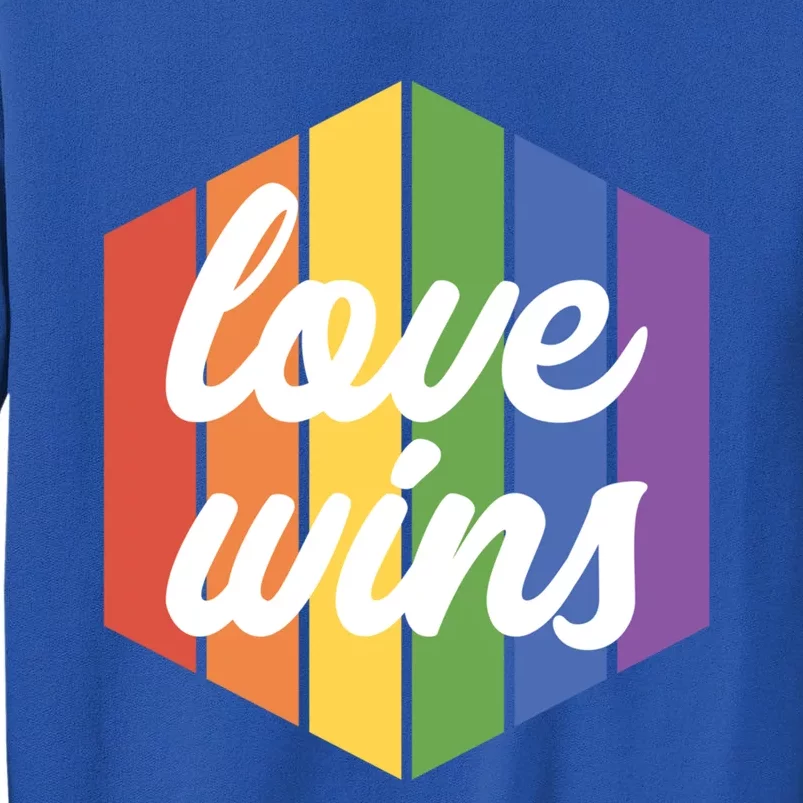 Lgbt Funny Gift Love Wins Lgbt Pride Month Lgbt Awareness Cool Gift Tall Sweatshirt