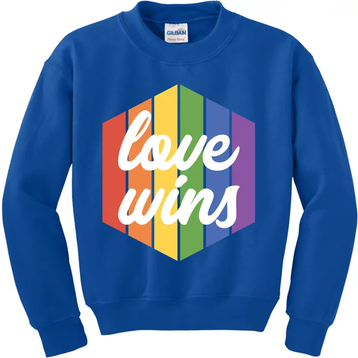 Lgbt Funny Gift Love Wins Lgbt Pride Month Lgbt Awareness Cool Gift Kids Sweatshirt