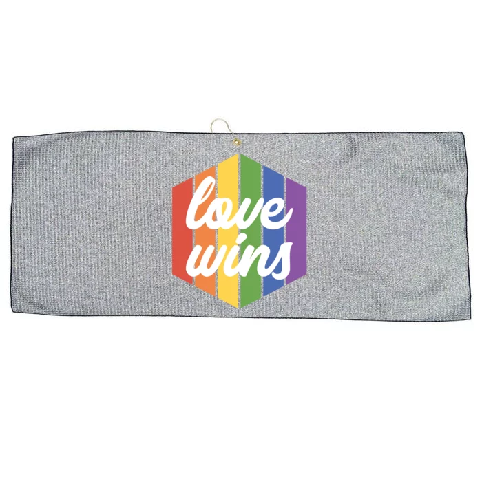 Lgbt Funny Gift Love Wins Lgbt Pride Month Lgbt Awareness Cool Gift Large Microfiber Waffle Golf Towel