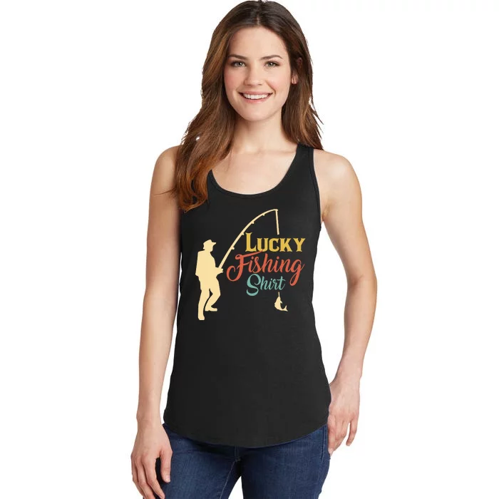 Lucky Fishing Gift For Fishing Dad Ladies Essential Tank